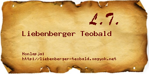 Liebenberger Teobald névjegykártya